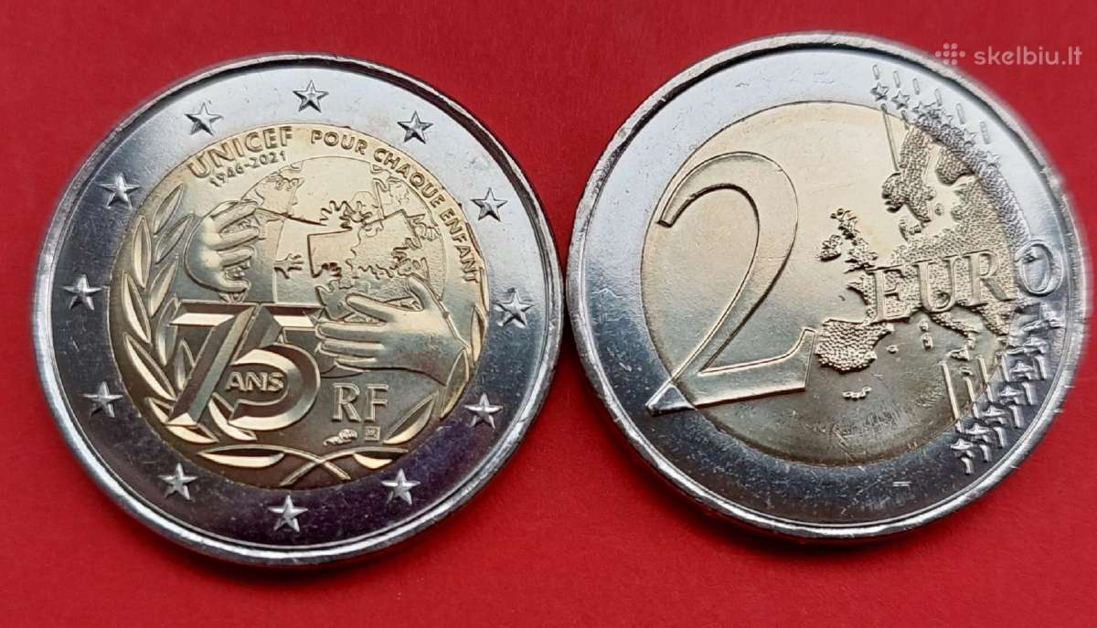 Prancūzija 2021m. 2 € "Unicef" Unc