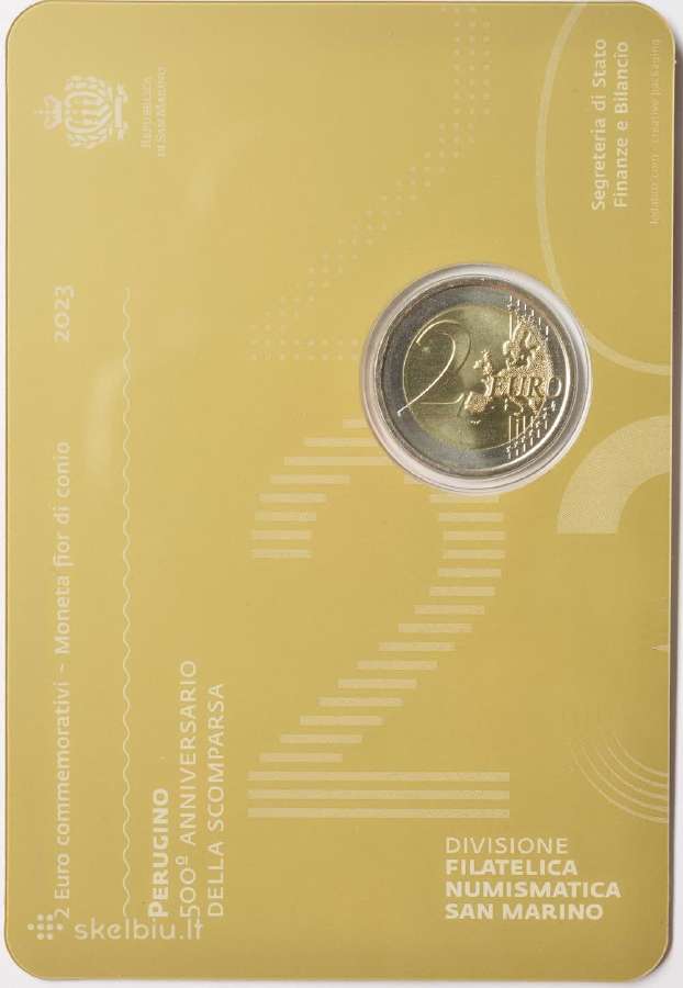 San Marino 2023 2 euro moneta Pietro Perugino - nuotraukos Nr. 5