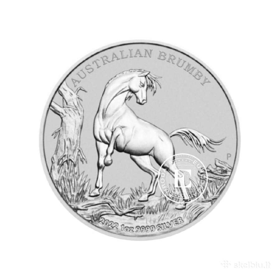 Sidabrinė moneta Australian Brumby.