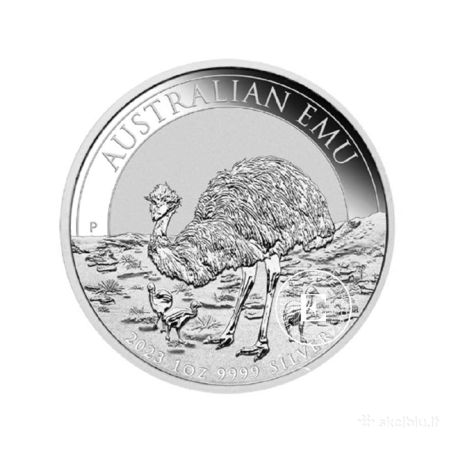 Sidabrinė moneta Australijos Emu, Australija 2023