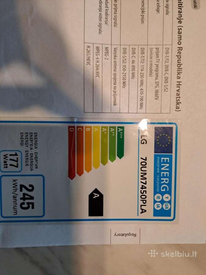 Idealios būklės TV LG 70 colių - nuotraukos Nr. 3