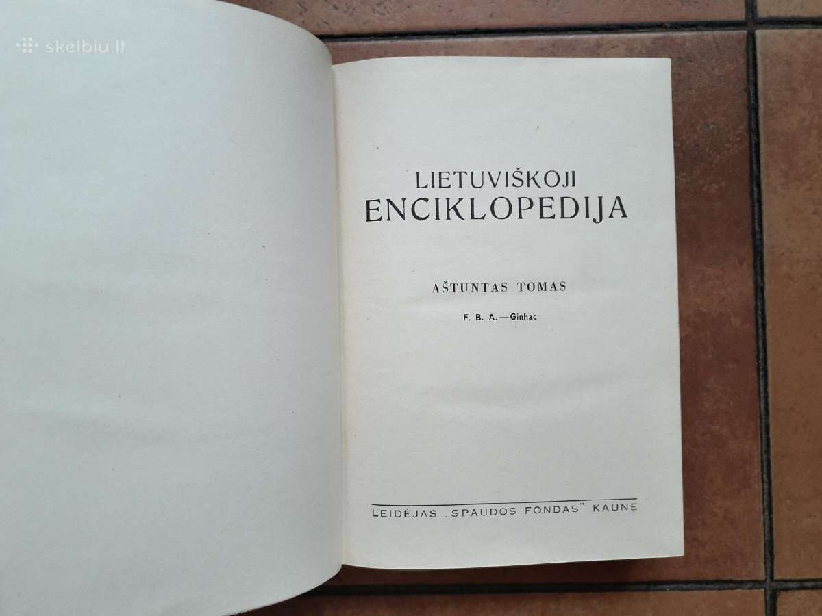 "Lietuviškoji enciklopedija" 8 tomas 1940 metai - nuotraukos Nr. 7