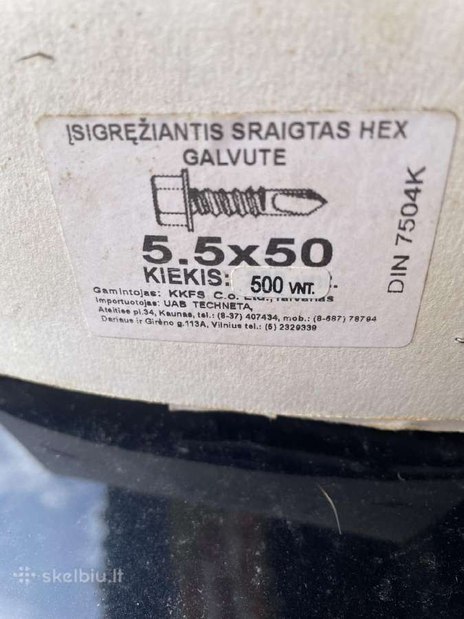 Sraigtai metalą, gipsą, medį