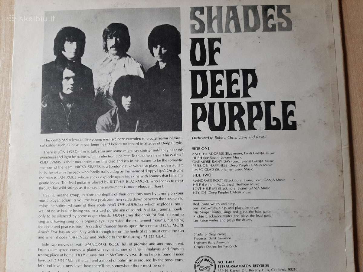 Deep Purple 1968 “Shades Of Deep Purple - nuotraukos Nr. 2