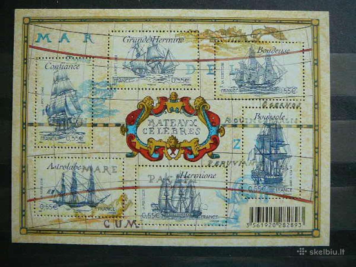 Burlaiviai Laivai Prancuzija 2008 Mnh prz4473