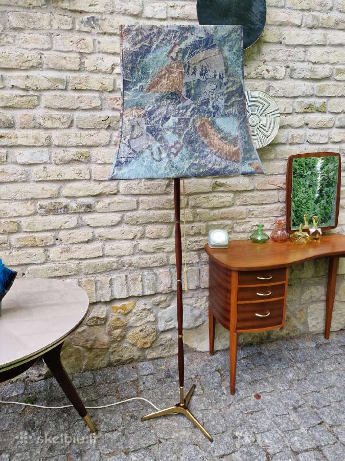 Vintažinis mid century palisandro-žalvariotoršeras