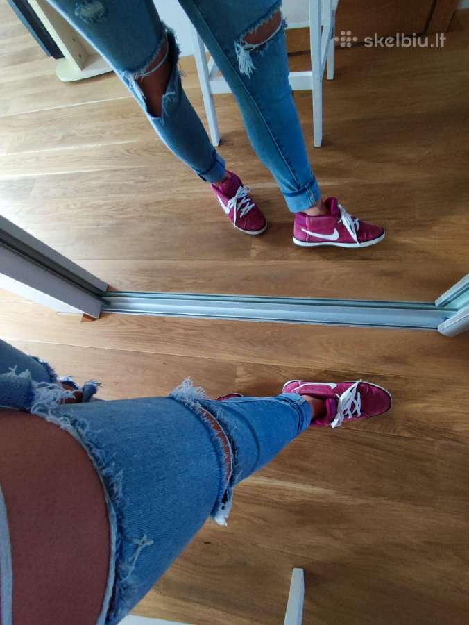 Dėvėti ryškiai rožiniai Nike Match Mid Sneakers - nuotraukos Nr. 2
