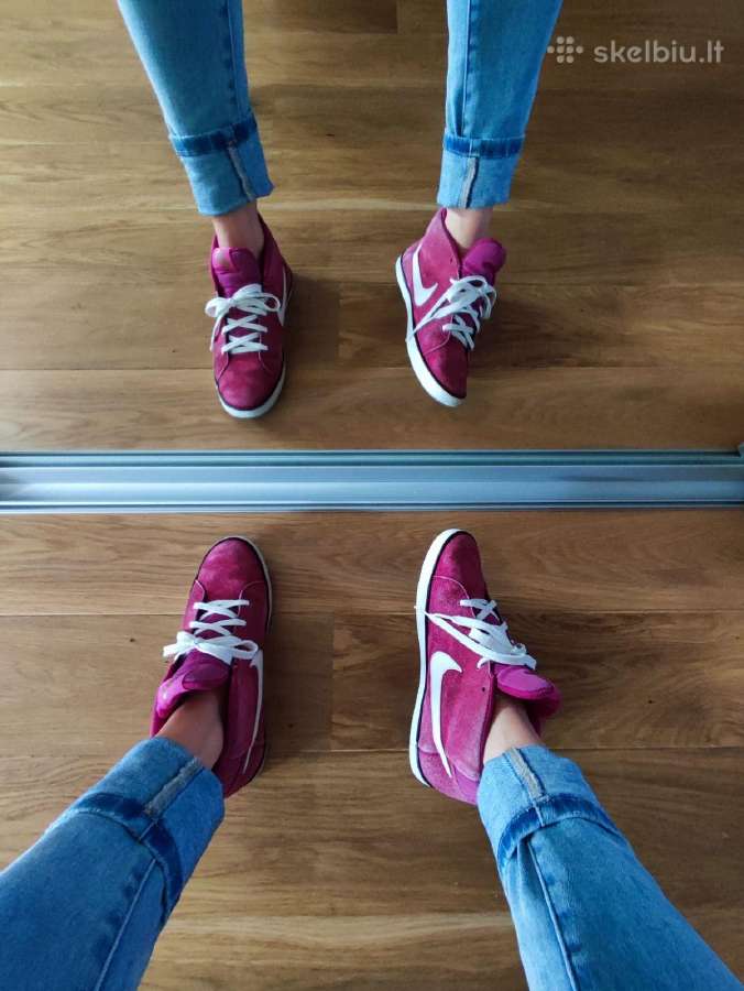 Dėvėti ryškiai rožiniai Nike Match Mid Sneakers - nuotraukos Nr. 4