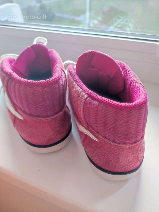 Dėvėti ryškiai rožiniai Nike Match Mid Sneakers - nuotraukos Nr. 10