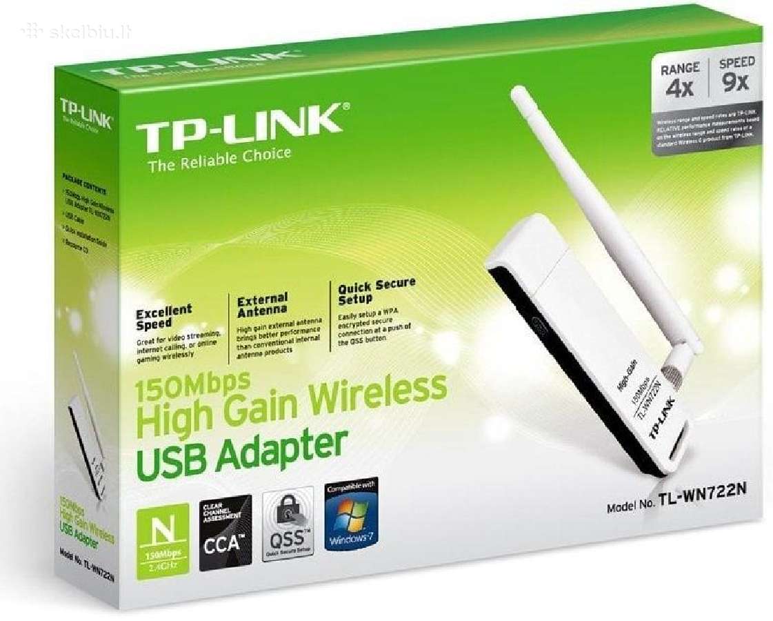 Bevielio tinklo adapteris Tp-link Tl-wn722n