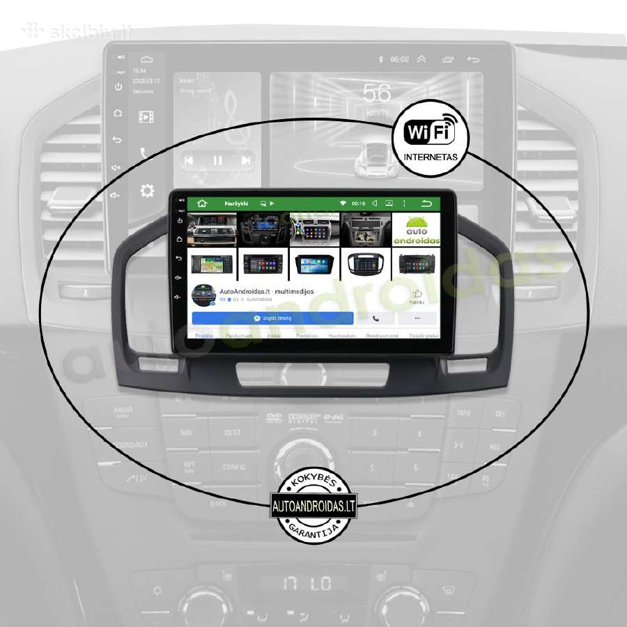 Opel Insignia 2009-18 Android multimedia GPS/WiFi - nuotraukos Nr. 3