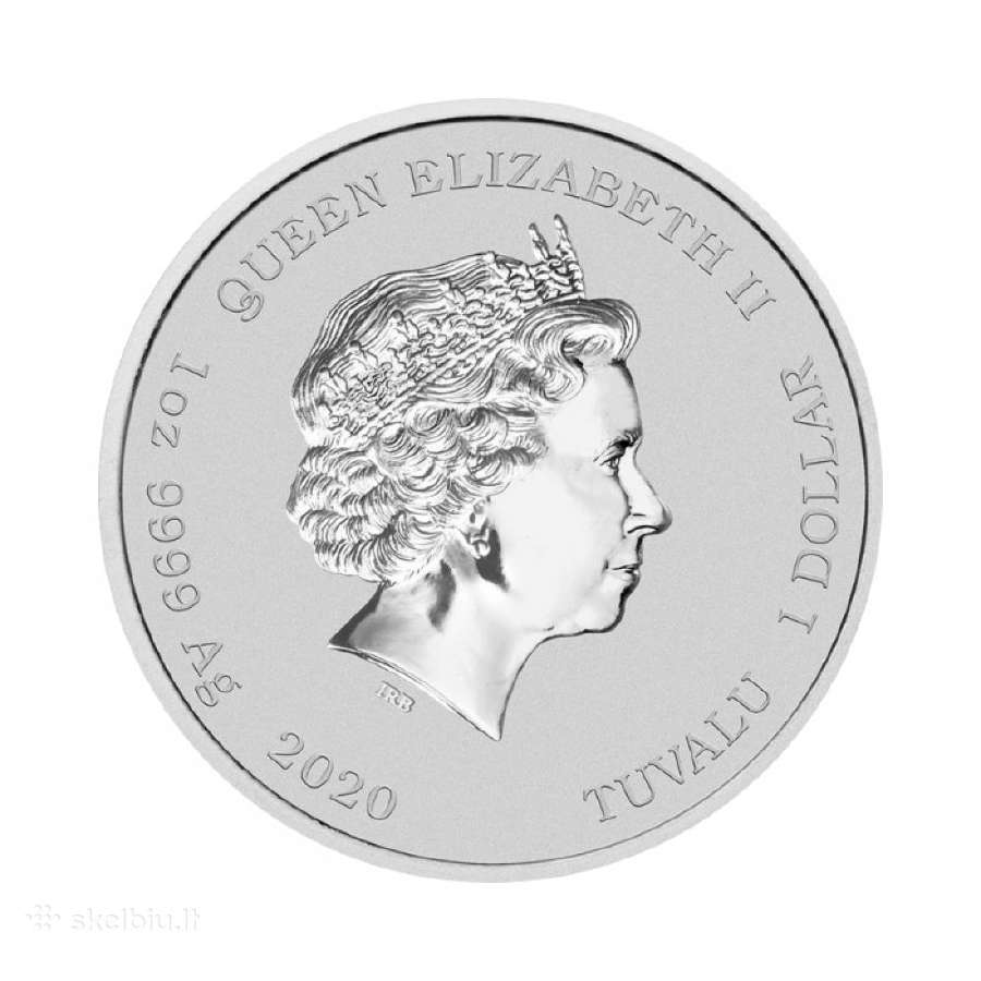 1 oz sidabrinė moneta Bartas Simpsonas,tuvalu 2020 - nuotraukos Nr. 2