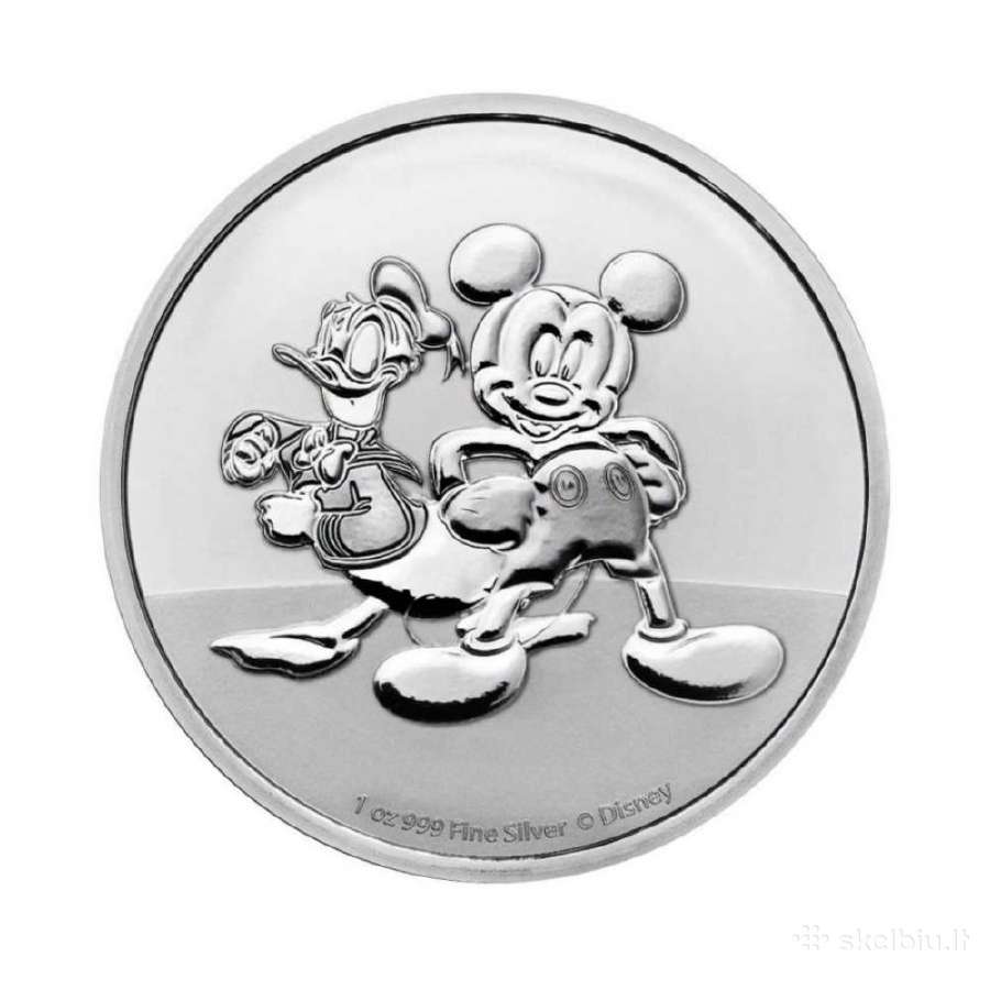 1 oz sidabrinė moneta Disney - Mickey & Donald