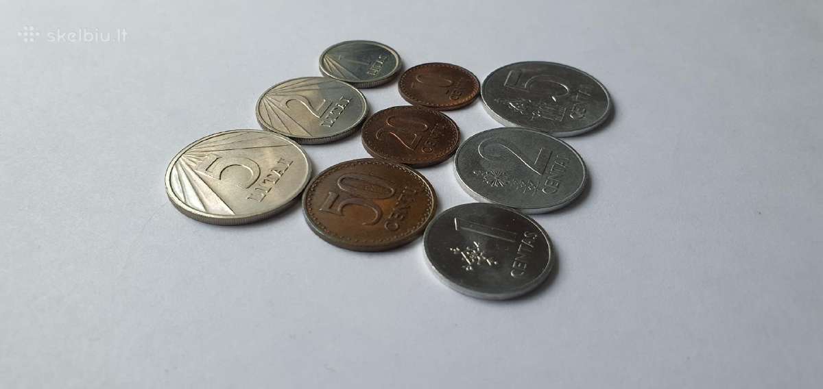 1991 5 Litai ,pilnas komplektas, Unc - nuotraukos Nr. 3
