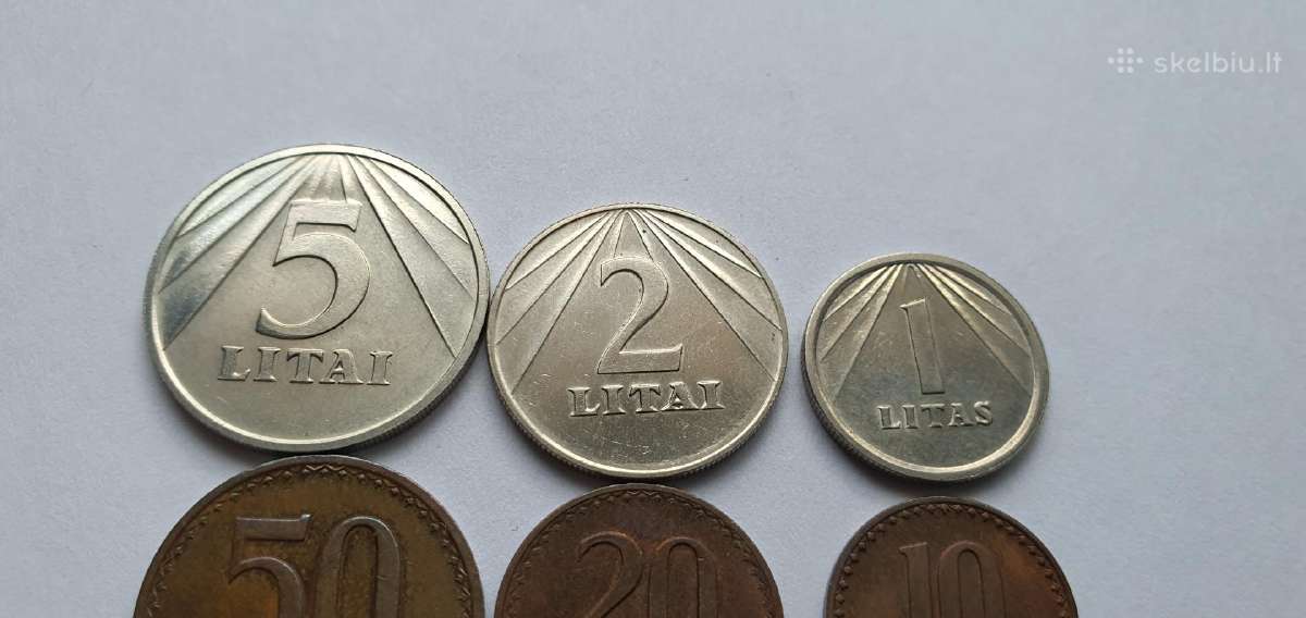 1991 5 Litai ,pilnas komplektas, Unc - nuotraukos Nr. 4