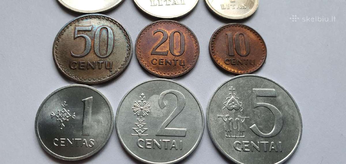 1991 5 Litai ,pilnas komplektas, Unc - nuotraukos Nr. 5
