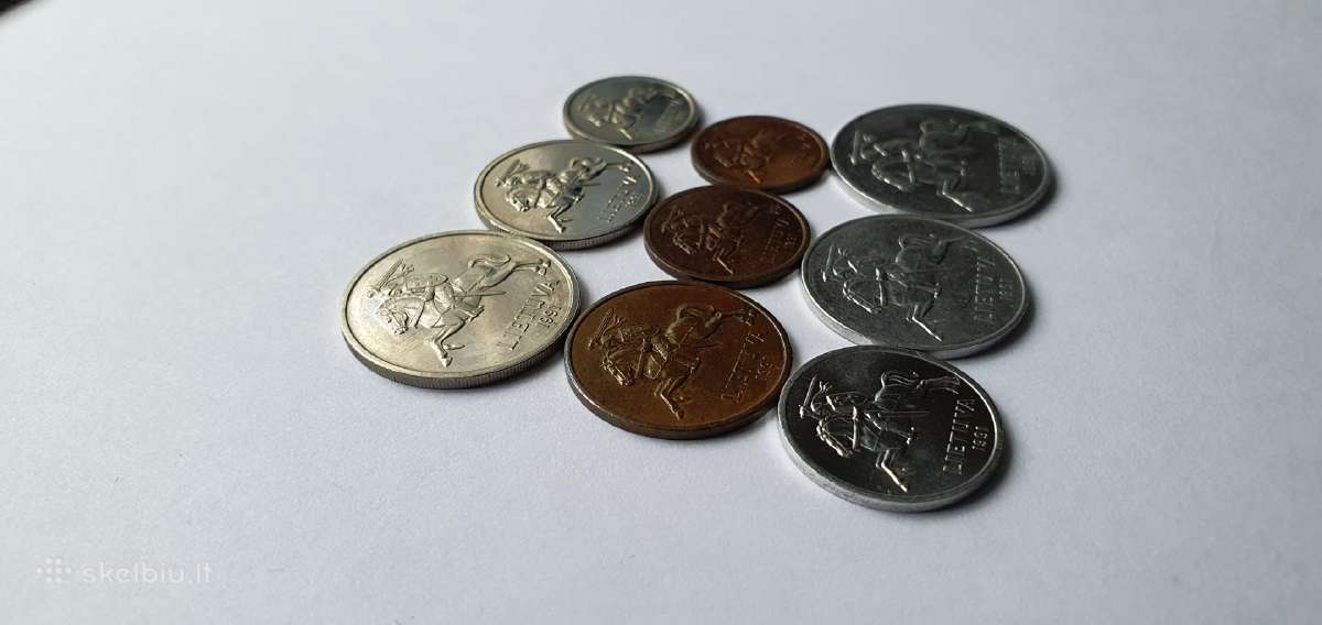1991 5 Litai ,pilnas komplektas, Unc - nuotraukos Nr. 8