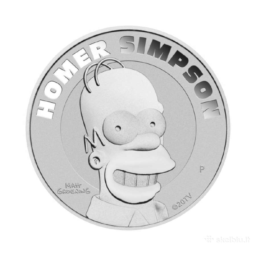 1 oz sidabrinė moneta Simpsonai - Houmer