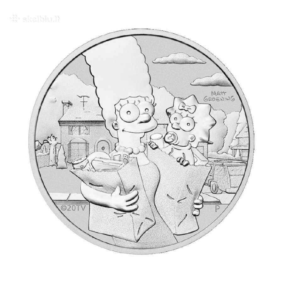 1 oz sidabrinė moneta Simpsonai - Mardžė ir Megė