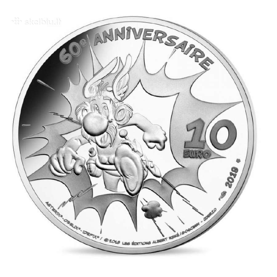 10 eurų sidabrinė moneta Asteriksas, Prancūzija - nuotraukos Nr. 2