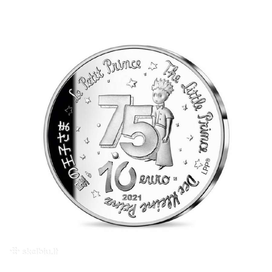 10 eurų sidabrinė moneta Mažasis Princas ir lapė. - nuotraukos Nr. 2
