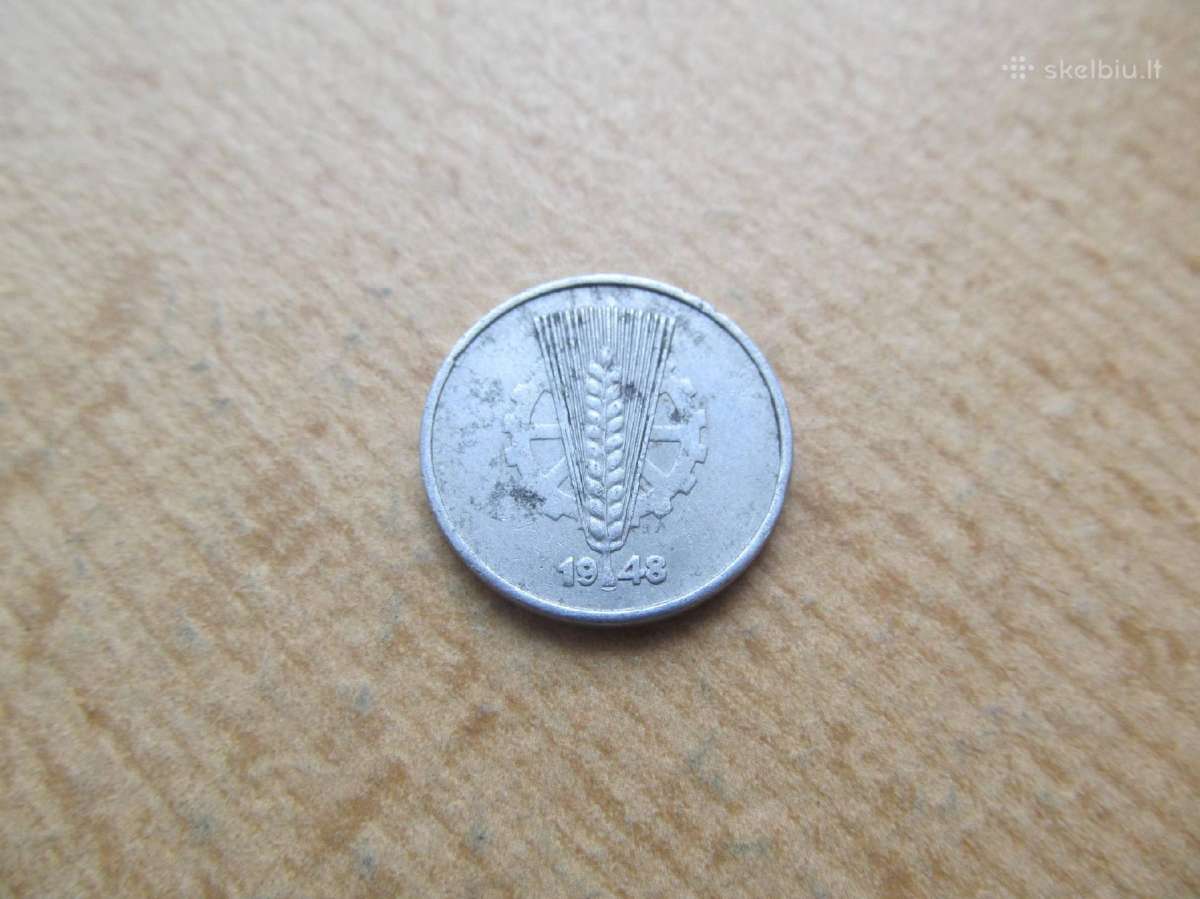 10 pfennig , Demokratinė Vokietija , 1948, 1949 A - nuotraukos Nr. 2