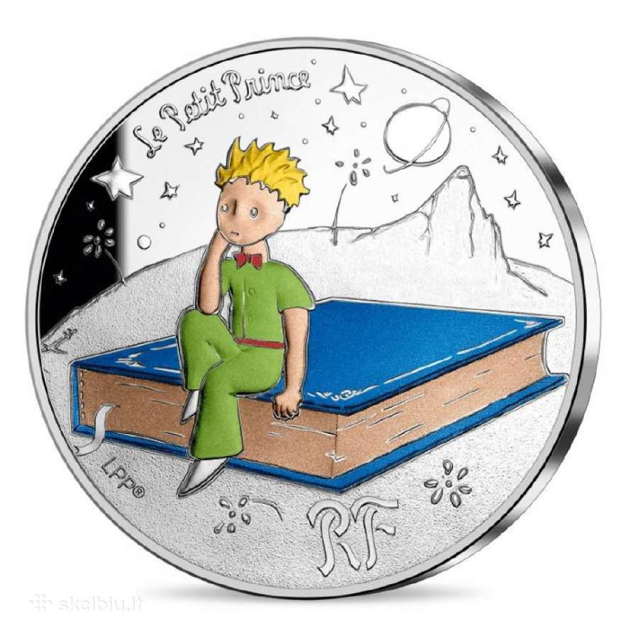 10 eurų sidabrinė moneta Mažasis Princas
