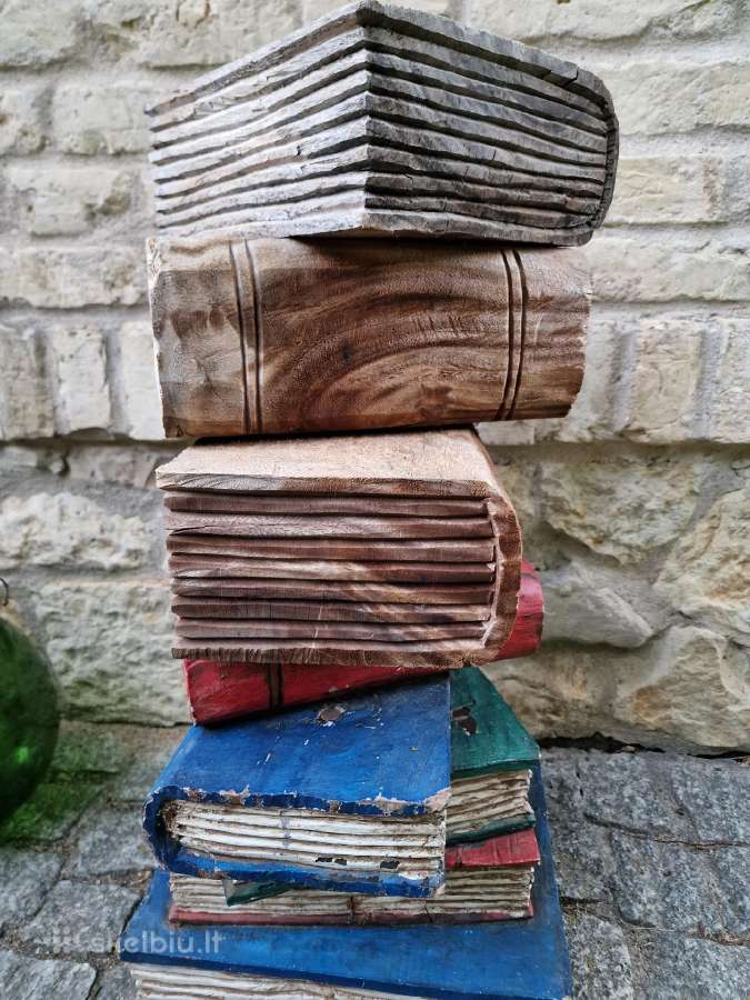 Vintažinės tikmedžio masyvo kolonos-stovai - nuotraukos Nr. 3