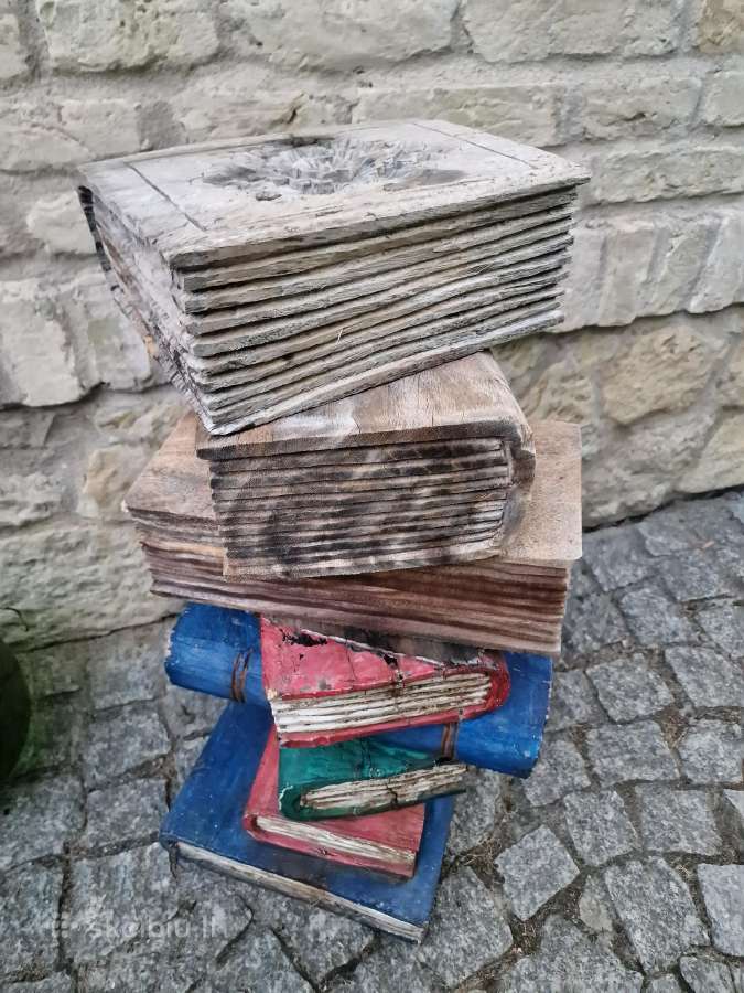 Vintažinės tikmedžio masyvo kolonos-stovai - nuotraukos Nr. 10