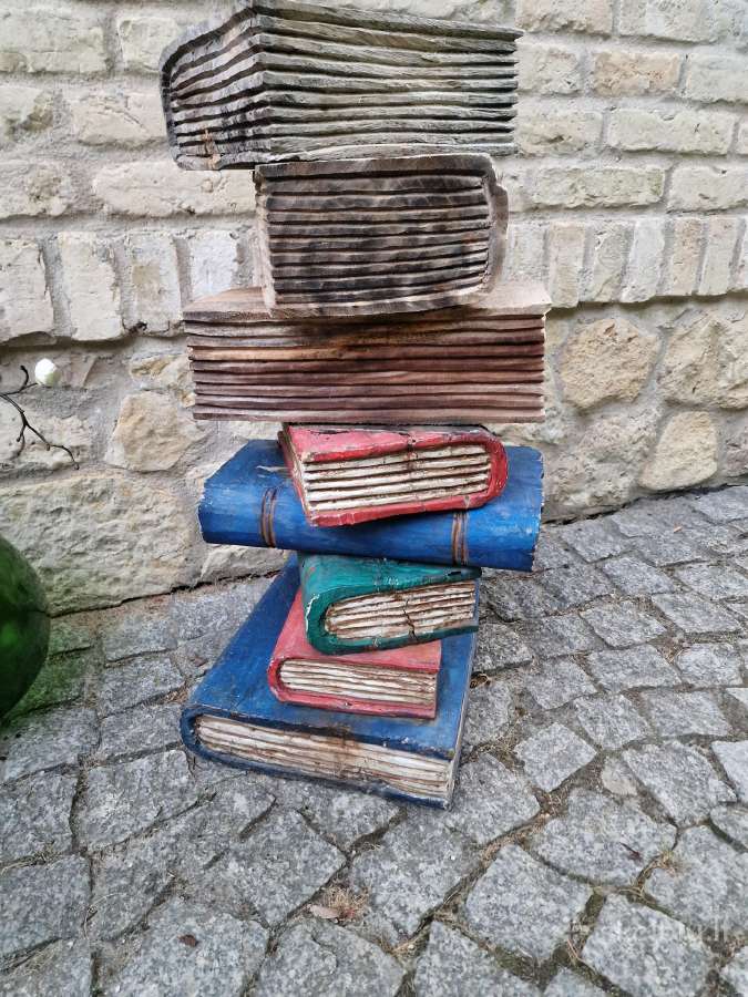 Vintažinės tikmedžio masyvo kolonos-stovai - nuotraukos Nr. 21