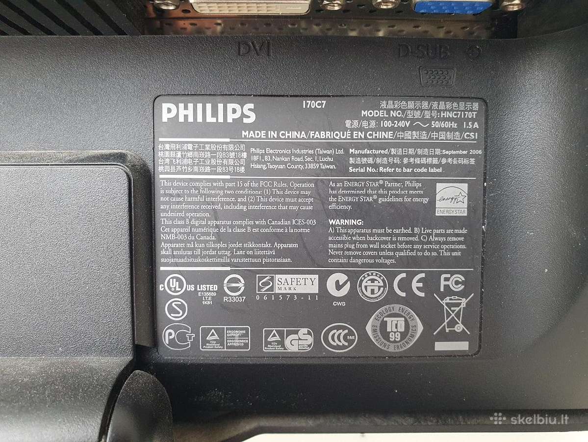 Monitoriai Phillips - nuotraukos Nr. 2