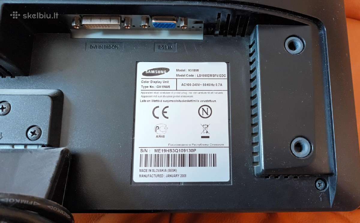 Monitorius Samsung 20€ - nuotraukos Nr. 2