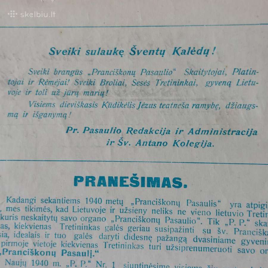 Pranciškonių Pasaulis 1939 m. ,nr.12 - nuotraukos Nr. 5