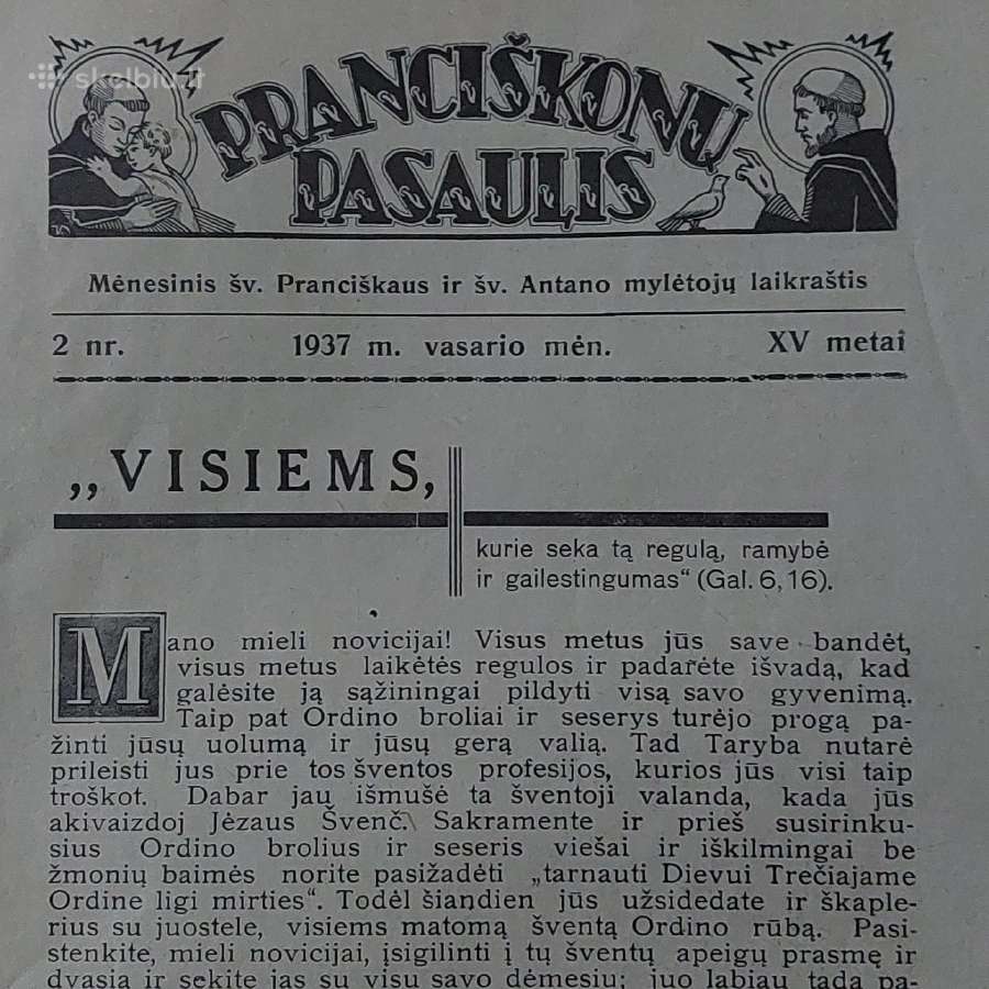 Pranciškonių Pasaulis 1937 m. ,nr.2 - nuotraukos Nr. 6