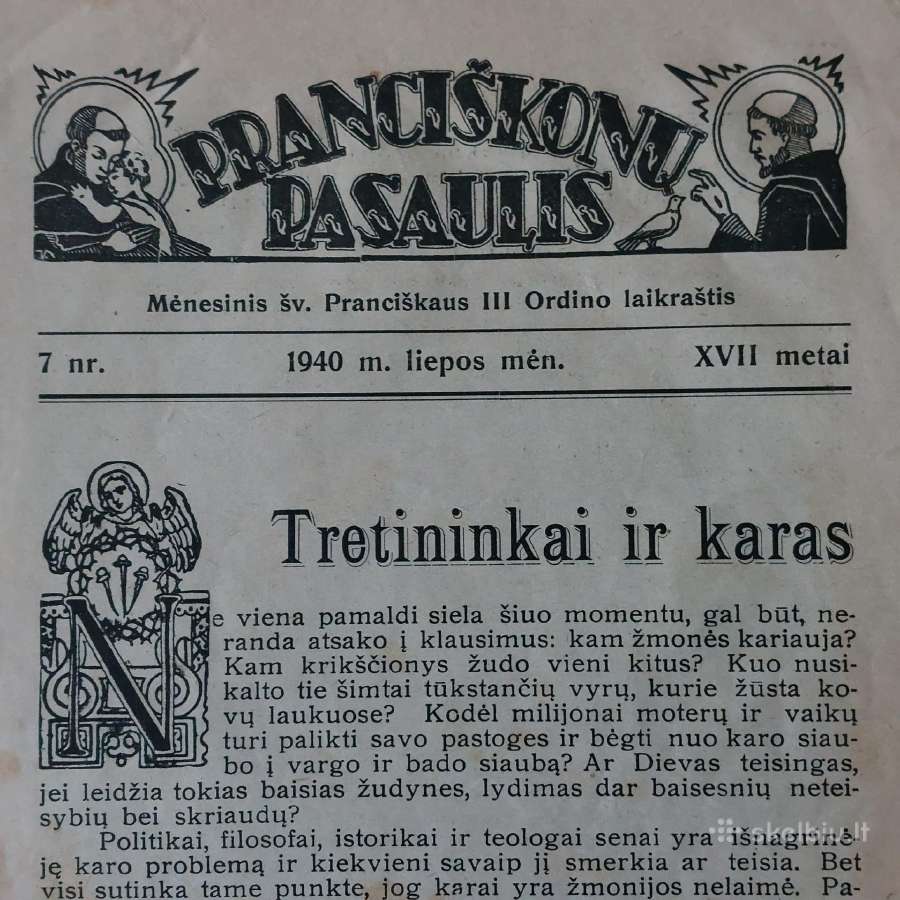 Pranciškonių Pasaulis 1940 m. ,nr.7 - nuotraukos Nr. 4
