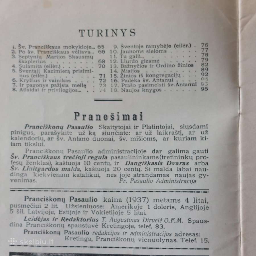 Pranciškonių Pasaulis 1937 m. ,nr.3 - nuotraukos Nr. 5