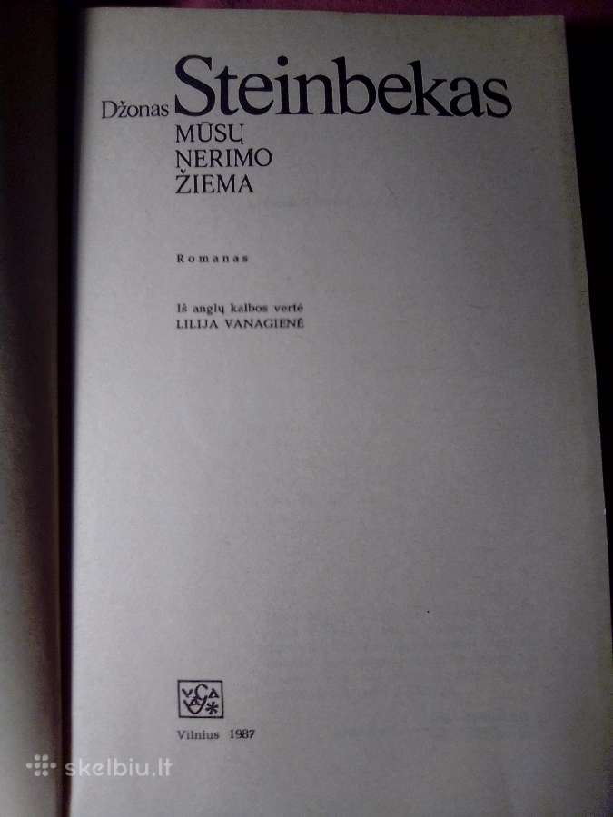 D. Steinbekas Mūsų nerimo žiema - nuotraukos Nr. 2