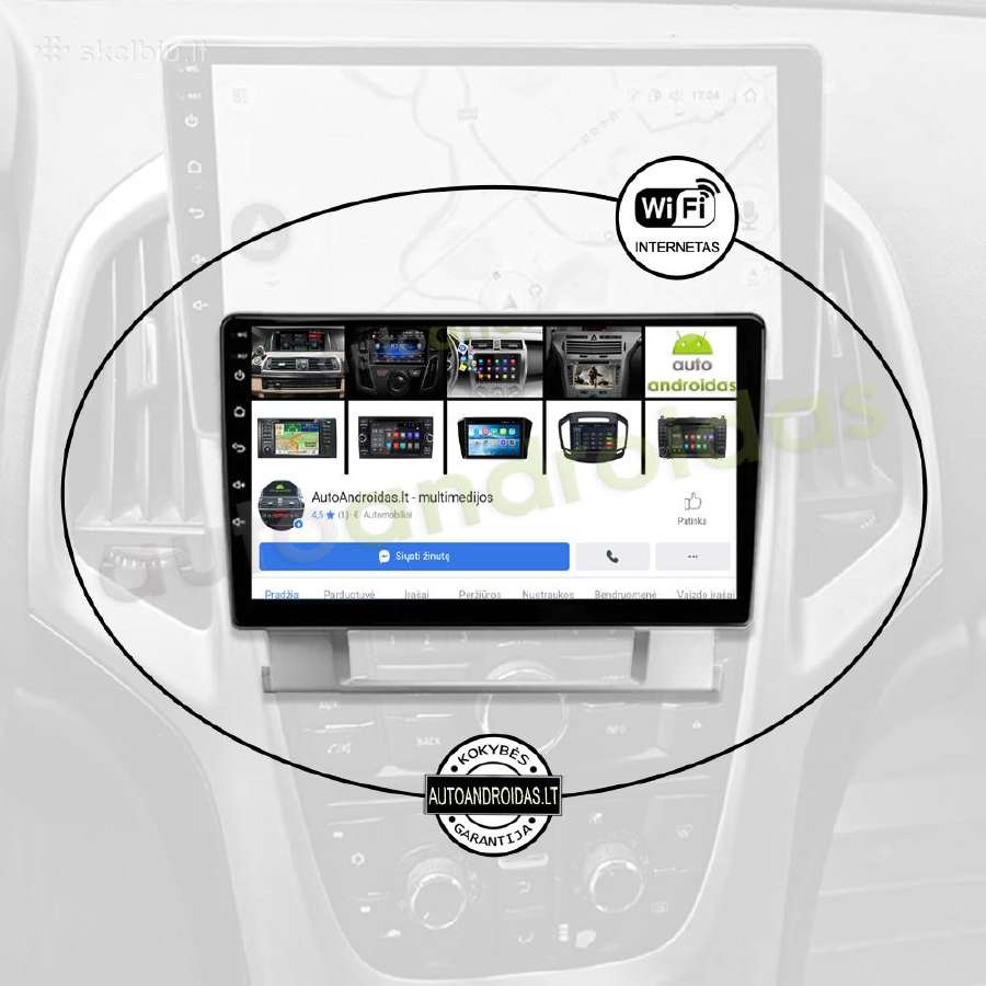 Opel Astra J Verano 2009-17 Android multimedia GPS - nuotraukos Nr. 3