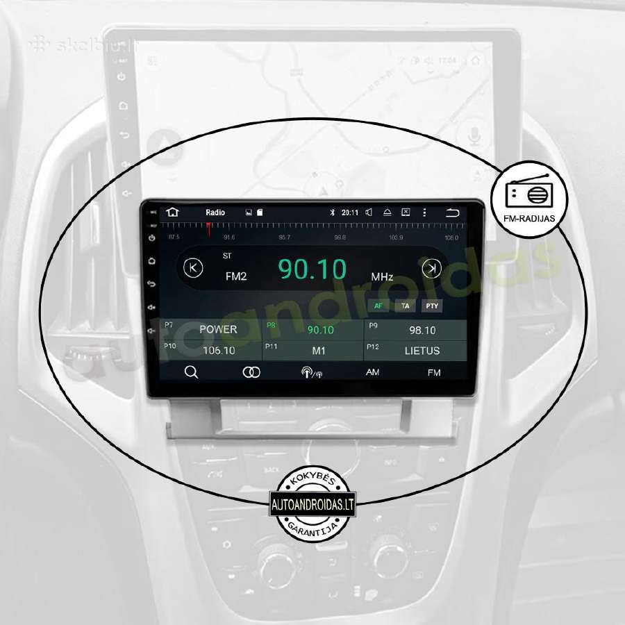 Opel Astra J Verano 2009-17 Android multimedia GPS - nuotraukos Nr. 4