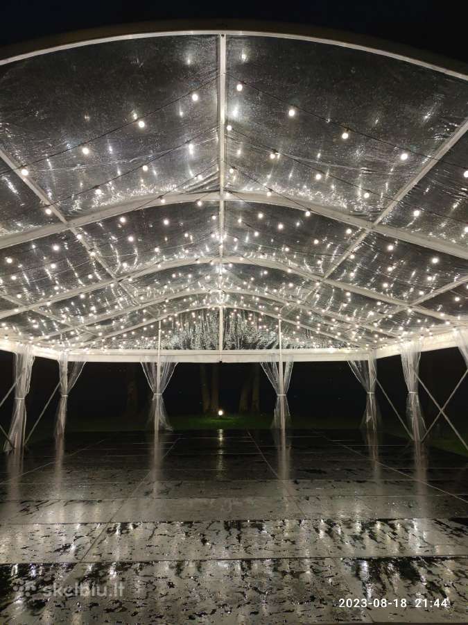 Paviljonų palapinų puošimas, lemputės, burbulai - nuotraukos Nr. 2