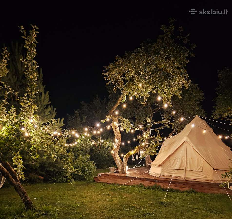 Paviljonų palapinų puošimas, lemputės, burbulai - nuotraukos Nr. 34