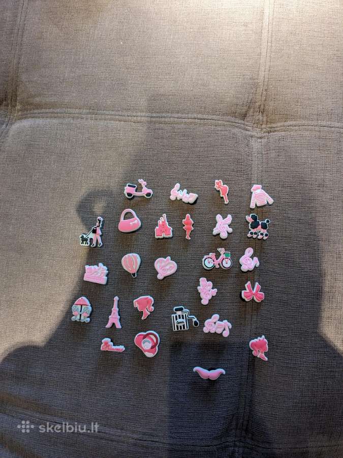 Barbie Crocs jibbitz, charms, aksesuarai