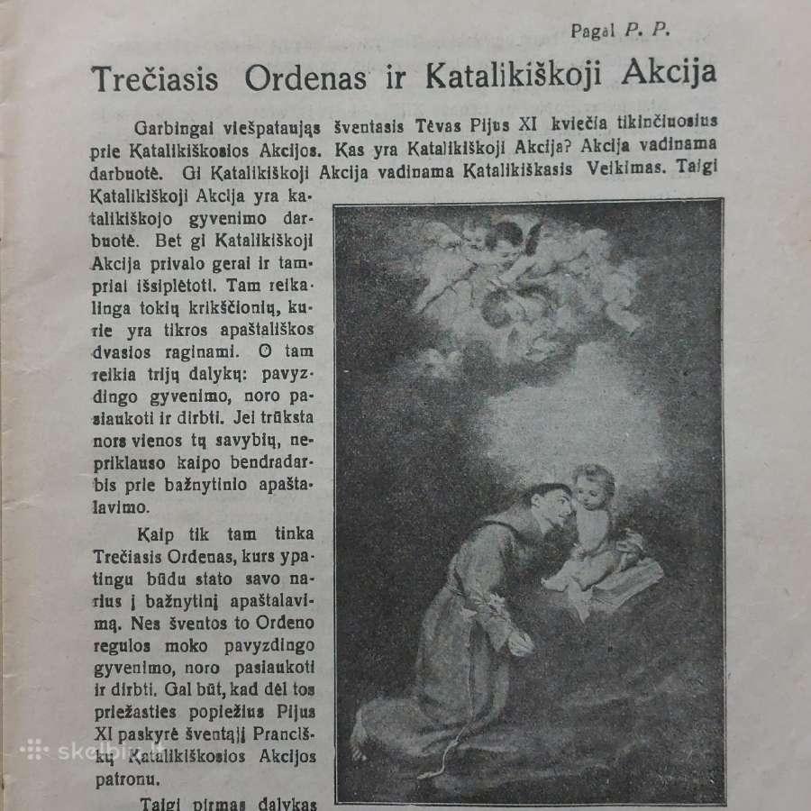 Šv. Pranciškaus Varpelis 1933 m. ,nr.6 - nuotraukos Nr. 9
