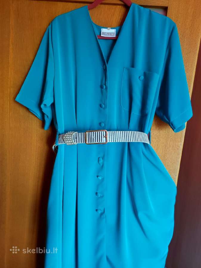 Žalios spalvos vintažinė suknelės - nuotraukos Nr. 8