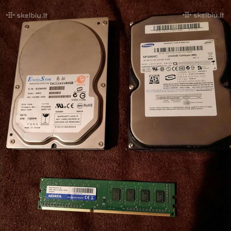 Stacionaraus kompiuter dalys, kieti diskai HDD,RAM - nuotraukos Nr. 2