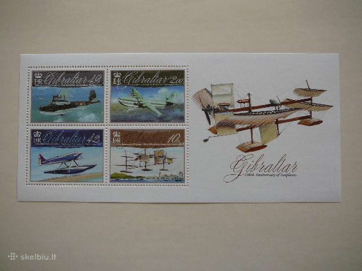 Lektuvai Hidroplanai Gibraltaras 2010 Mnh gt1387