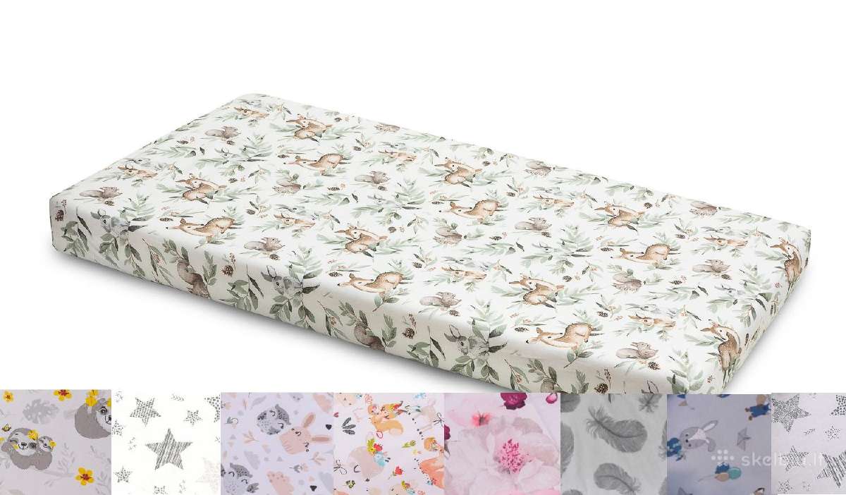 Neperšlampamos paklodės su guma,120x60 įv.dydžiai - nuotraukos Nr. 10