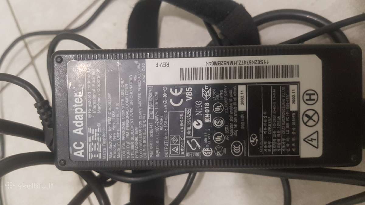 Įkrovikliai Dell, Asus, Delta, Ibm, hp, ls, apple