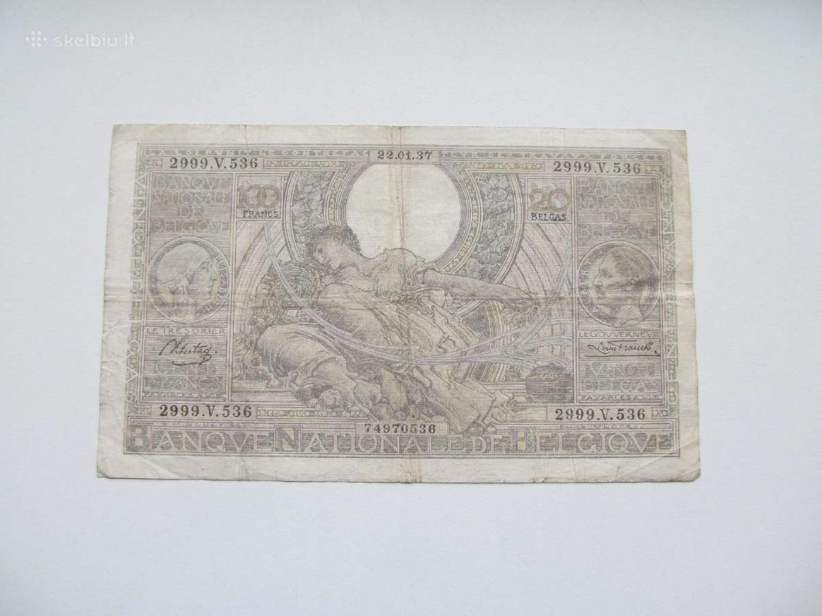 100 francs , Belgija , 1937
