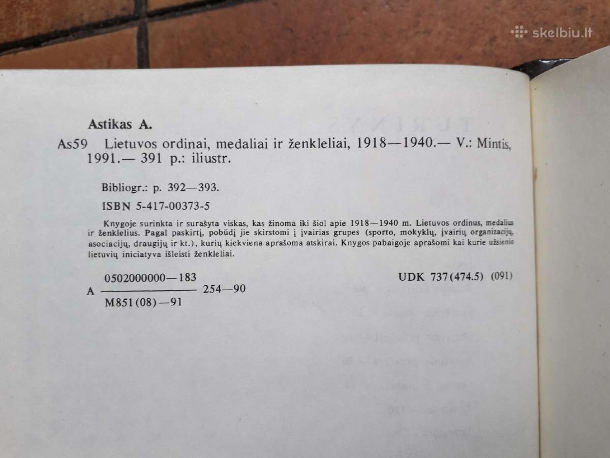 "Lietuvos ordinai, medaliai ir ženkleliai" 1993 m. - nuotraukos Nr. 14